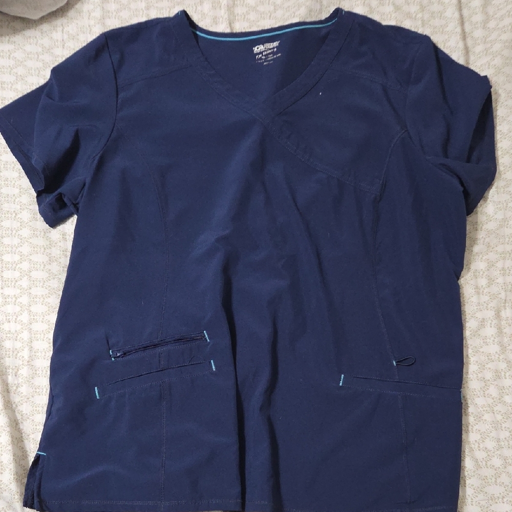 Scrubstar Women's Navy Blue Scrub Top